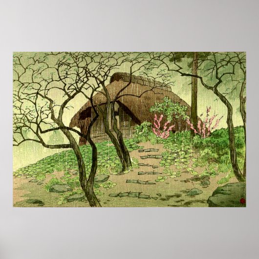 district Suenaga in Rain Kasamatsu Shiro 1939 Poster (Voorkant)