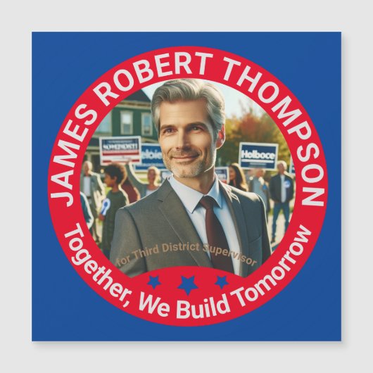 District Supervisor Campagne Magnetische Kaart (Voorkant)