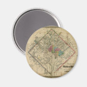District van Columbia Civil War Era Map Magneet (Voorkant / Achterkant)