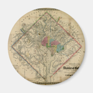 District van Columbia Civil War Era Map Magneet