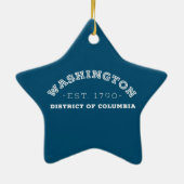 District Washington of Columbia Keramisch Ornament (Achterkant)