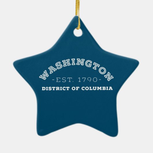 District Washington of Columbia Keramisch Ornament (Achterkant)