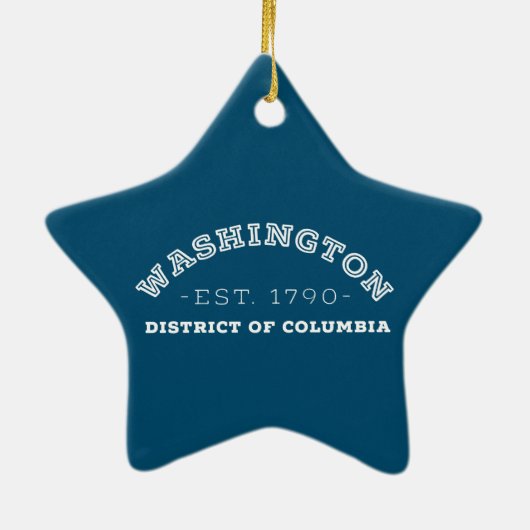 District Washington of Columbia Keramisch Ornament (Achterkant)