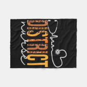 Districtsverpleegster Leopard Heartbeat Wome Fleece Deken (Voorkant (Horizontaal))