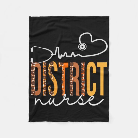 Districtsverpleegster Leopard Heartbeat Wome Fleece Deken (Voorkant)