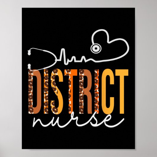 Districtsverpleegster Leopard Heartbeat Wome Poster (Voorkant)