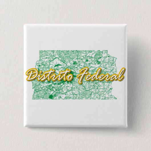 Distrito Federal Vierkante Button 5,1 Cm (Voorkant)
