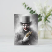 Disturbed Vintage Clown With a Sinister Smile  Briefkaart (Staand voorkant)
