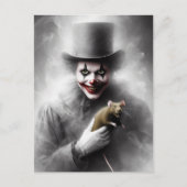 Disturbed Vintage Clown With a Sinister Smile  Briefkaart (Voorkant)