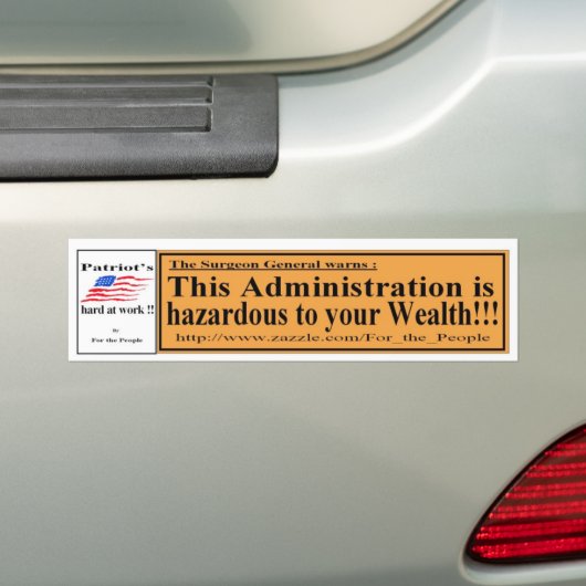 Dit Admi is gevaarlijk voor de gezondheid Y Bumpersticker (Op auto)