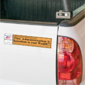 Dit Admi is gevaarlijk voor de gezondheid Y Bumpersticker (Op Truck)