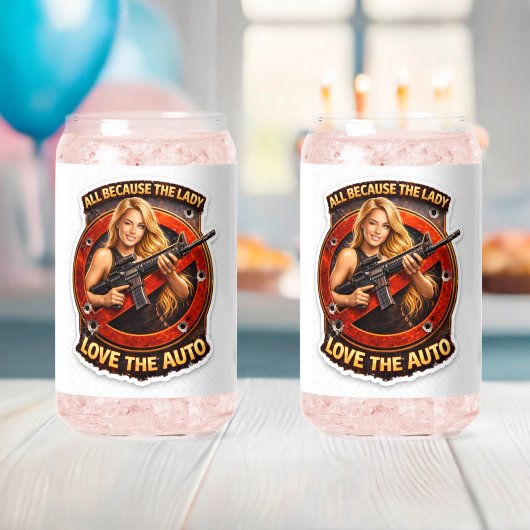 Dit allemaal omdat de dame van de auto bier houdt blikvorm glas (Insitu (Baby Shower))
