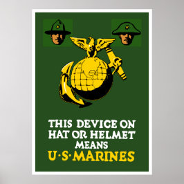 Dit apparaat betekent Amerikaanse mariniers Poster