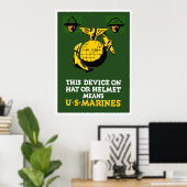 Dit apparaat betekent Amerikaanse mariniers Poster (Thuiskantoor)