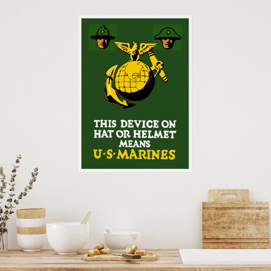 Dit apparaat betekent Amerikaanse mariniers Poster (Keuken)