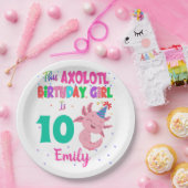 Dit Axolotl-meisje is amfibisch salamander  Papieren Bordje (Feest)