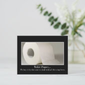 Dit bedrijf moet veel toiletpapier gebruiken briefkaart (Staand voorkant)