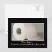 Dit bedrijf moet veel toiletpapier gebruiken briefkaart (Voorkant / Achterkant)