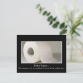 Dit bedrijf moet veel toiletpapier gebruiken briefkaart (Staand voorkant)