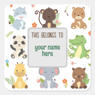 Dit behoort aan  vierkante sticker