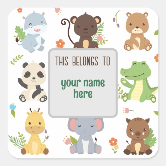 Dit behoort aan vierkante sticker (Voorkant)