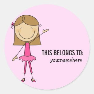 DIT BEHOORT TOE AAN Girly Ballerina Sticker