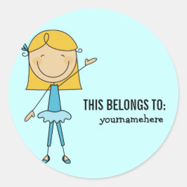 DIT BEHOORT TOE AAN Girly Ballerina Sticker