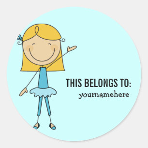 DIT BEHOORT TOE AAN Girly Ballerina Sticker