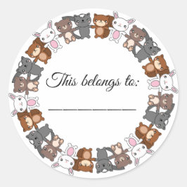 Dit behoort toe aan ronde sticker