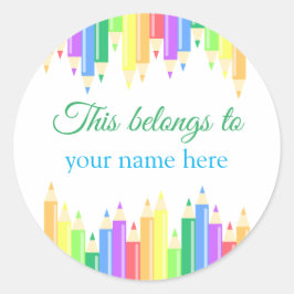 Dit behoort toe aan ronde sticker