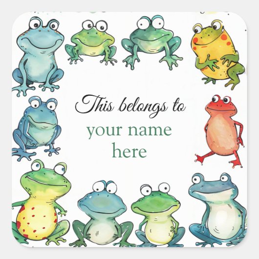 Dit behoort toe aan vierkante sticker (Voorkant)