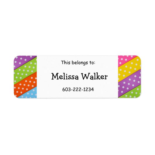 "Dit behoort toe" Custom Name Kind Sticker (Voorkant)