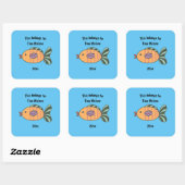 Dit behoort tot Back to School Blue Vierkante Sticker (Vel)