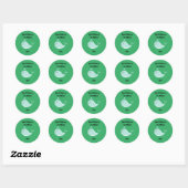 Dit behoort tot Back to School Whale Green Ronde Sticker (Vel)