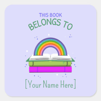 Dit behoort tot Boekplaten Rainbow Book Labels