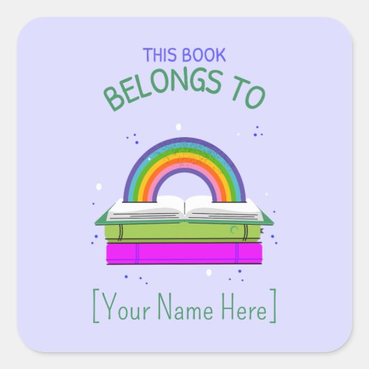 Dit behoort tot Boekplaten Rainbow Book Labels (Voorkant)