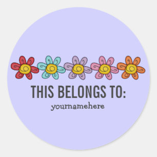 DIT BEHOORT TOT DE Kute Doodle Flower Stickers