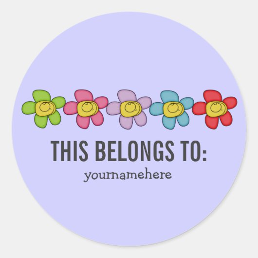 DIT BEHOORT TOT DE Kute Doodle Flower Stickers (Voorkant)