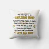 Dit behoort tot een verbazingwekkende moeder. Moed Kussen (Achterkant)