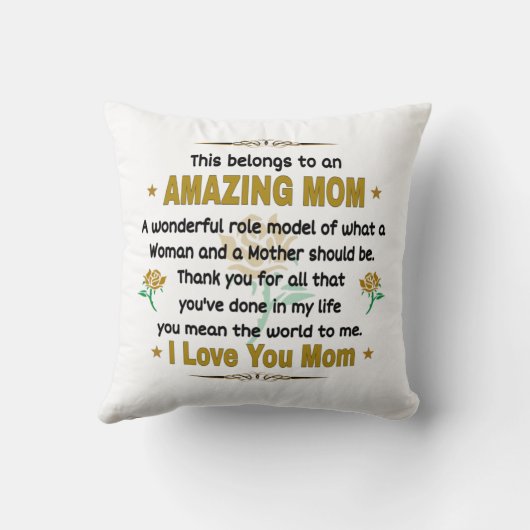 Dit behoort tot een verbazingwekkende moeder. Moed Kussen (Achterkant)