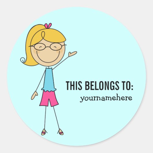 DIT BEHOORT TOT Sticker voor een meisje (Voorkant)