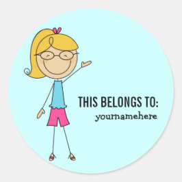 DIT BEHOORT TOT Sticker voor een meisje