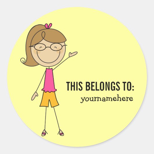 DIT BEHOORT TOT Sticker voor een meisje (Voorkant)