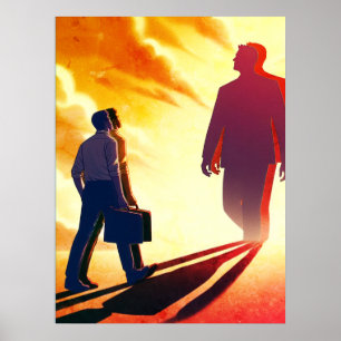 Dit ben ik + Dit is wie ik ga worden op een muur Poster