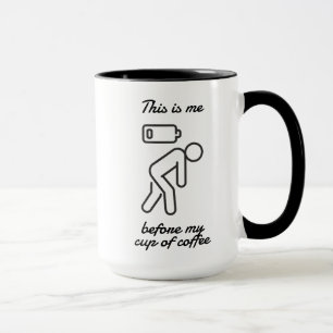 Dit ben ik voor mijn kopje koffie mok
