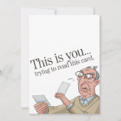 Dit ben jij die probeert deze kaart te lezen Funny (Voorkant)