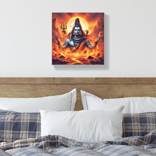 Dit betoverende schilderij van Shiva Canvas Afdruk (Insitu (Slaapkamer))