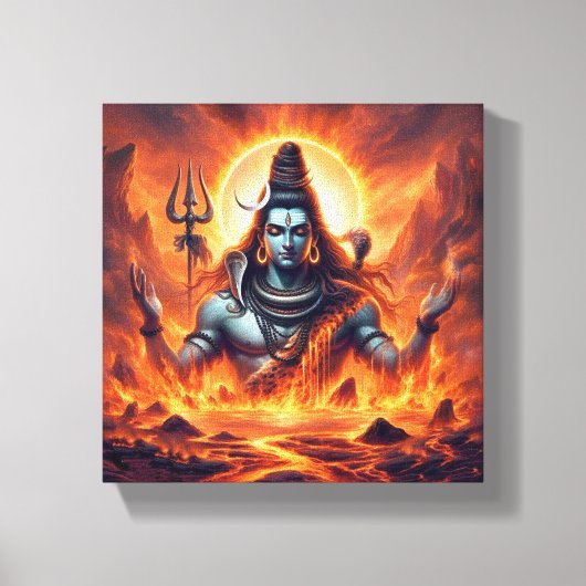 Dit betoverende schilderij van Shiva Canvas Afdruk (Voorkant)