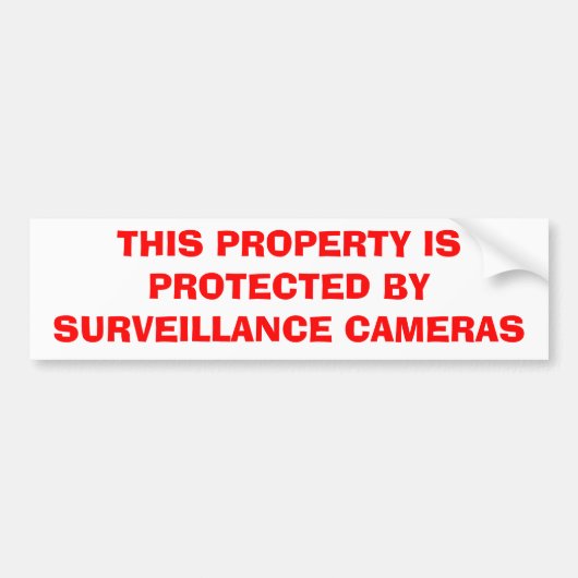 DIT BEZIT WORDT BESCHERMD DOOR BEWAKINGSCAMERA'S BUMPERSTICKER (Voorkant)