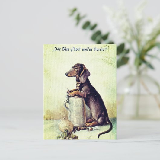 Dit bier is van mijn meester! briefkaart (Staand voorkant)